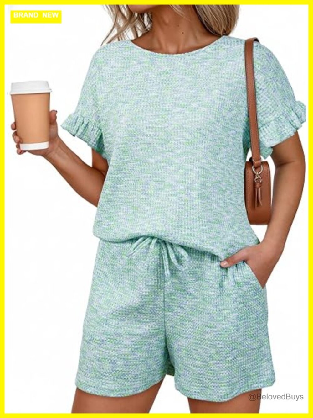 2 Piece Short Sleeve Outfits Casual Summer Shorts Set Lounge Matching Sets with